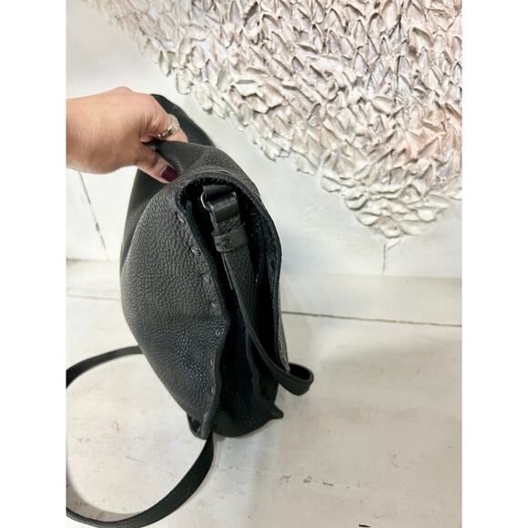 Miu Miu Pebble Leather Studded Flap Crossbody Shoulder Bag Black with Dust Cover - Picture 7 of 11